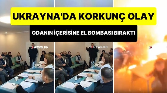 Ukrayna'da Milletvekilinin Köy Meclis Binasına El Bombası Attığı Korkunç Anlar: 26 Kişi Yaralandı!
