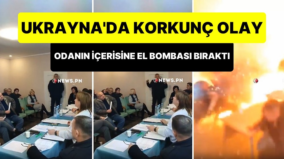 Ukrayna'da Milletvekilinin Köy Meclis Binasına El Bombası Attığı Korkunç Anlar: 26 Kişi Yaralandı!