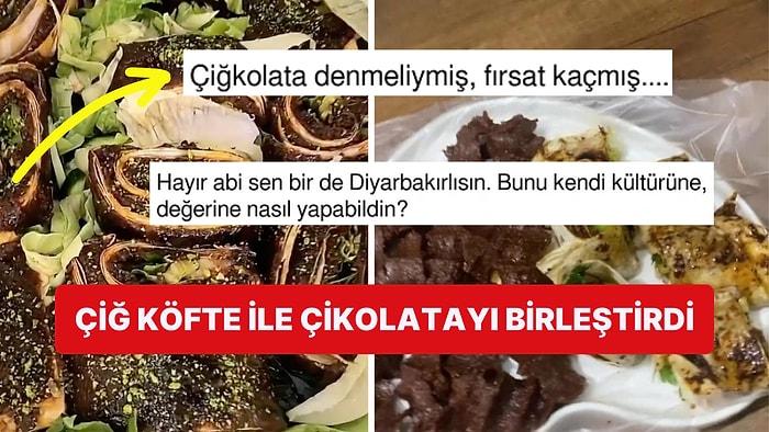 Diyarbakırlı Bir Ustanın Çiğ Köftenin İçine Çikolata Ekleyip Adına 'Çiğkoftelatta' Demesi Tepki Topladı!