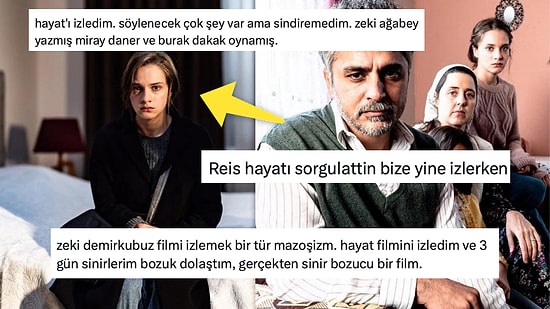 Miray Daner ve Burak Dakak'ın Başrolde Olduğu Zeki Demirkubuz'un "Hayat" Filmini İzleyenlerden İlk Tepkiler