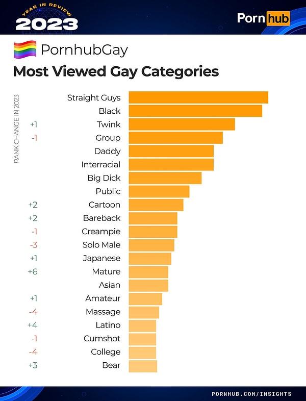 Kategoriler arasında ise heteroseksüel erkekler en çok aratılan kategori oldu.