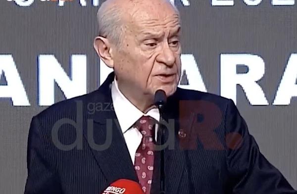 Bahçeli, MHP İl Başkanları Toplantısı'nda bir konuşma yaptı.