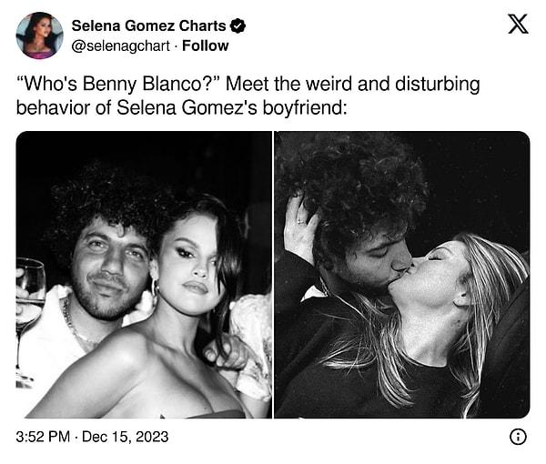 Ancak Selena'ya darbe hiç beklemediği yerden geldi ve büyük bir hayran hesabı, ünlü şarkıcının yeni sevgilisinin skandallarını tek tek sıraladı.