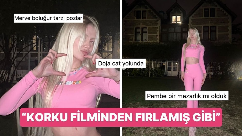 İsyanlardaki Aleyna Tilki'nin Barbie Kombiniyle Tuhaf Binanın Önünde Verdiği Pozlar Dillere Düştü!