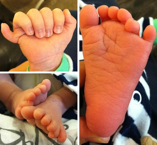 14. "Görünüşe göre yeni yeğenimin 12 ayak parmağı ve 12 el parmağı var."