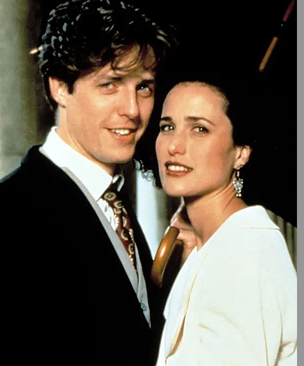 14. Hugh Grant ve Andie MacDowell- Four Weddings and a Funeral (1994)