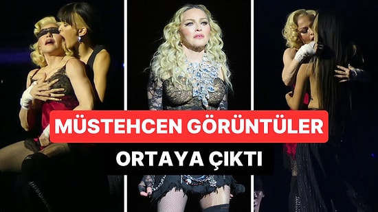 Yine Bir Şeylerin Peşinde: Madonna Konser Anında Yarı Çıplak Kadın Dansçısını Dudağından Öptü