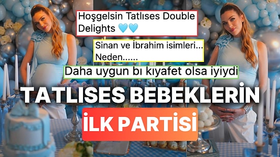 Yasemin Şefkatli'nin İkizleri Sinan ve İbrahim'in Baby Shower Partisinden Mavilere Boğulduğumuz Pozlar