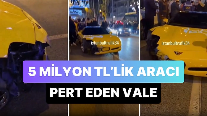 Bağdat Caddesi'nde 5 Milyon TL'lik Chevrolet Corvette Aracı Pert Eden Vale