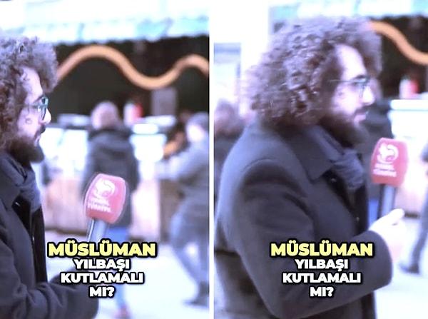 Kanal Türkiye isimli YouTube kanalının sokak röportajında bir kadına "Müslüman yılbaşı kutlamalı mı?" sorusu soruldu.