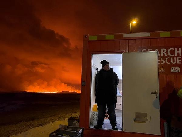 Patlama, Grindavík'ın kuzeyinde, Sundhnukur'un kuzeyinde başladı.