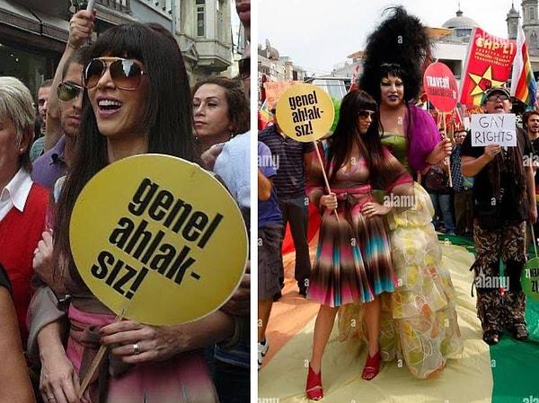 2009 yılında o sene 17.'si düzenlenen İstanbul Pride yürüyüşüne katılması.