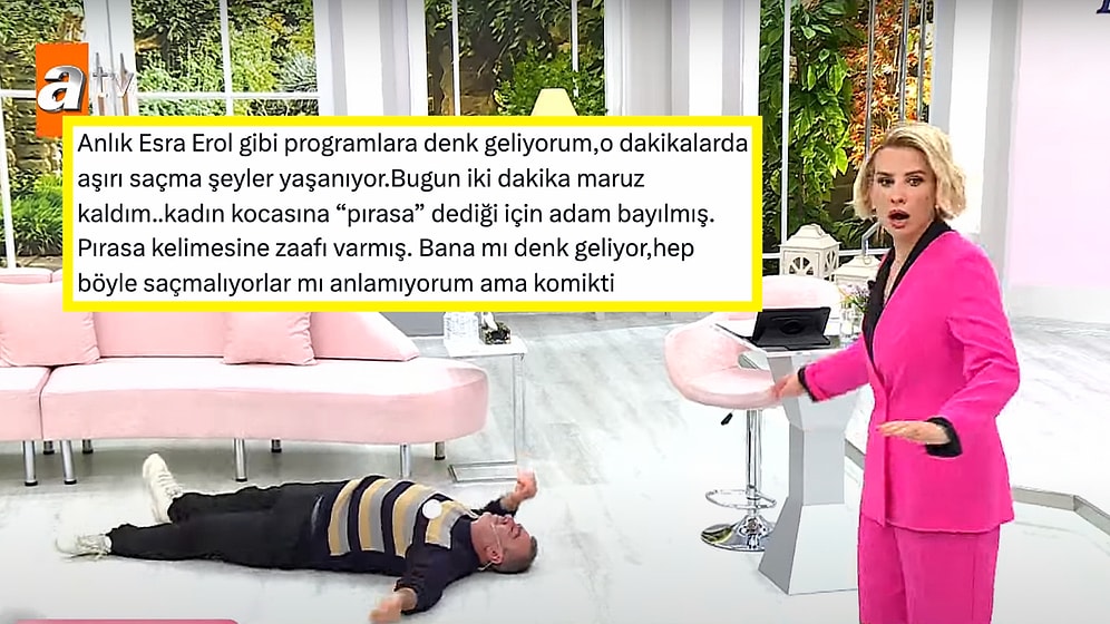 Esra Erol Şoke Oldu: Terk Ettiği Kocasını Pırasaya Olan Tikinden Vuran Kadın, Eşini Canlı Yayında Bayılttı!