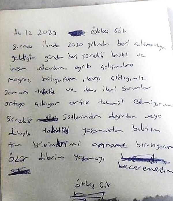 Gazeteci İsmail Saymaz bugün kaleme aldığı yazısında Ökkeş Gök'ün geride bıraktığı bir notu da paylaşarak yaşananları anlattı.