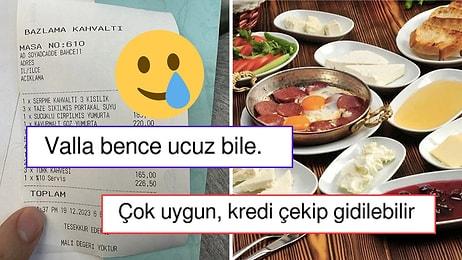 İstanbul'da Bir Restoranda Üç Kişilik Kahvaltı Sipariş Eden Vatandaşa Gelen Hesap "Yuh" Dedirtti