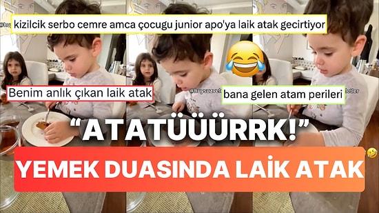 Sofra Başında Yemek Duası Ederken Birden Laik Atak Geçiren Minik Ata'nın Kendini Tutamadığı Anlar