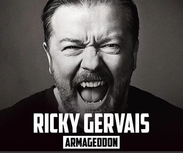 Komedi ustası Ricky Gervais şu günlerde son projesi ile epey bir gündemde. Ünlü oyuncu 25 Aralık'ta Netflix'te yayınlanacak bir komedi programıyla karşımıza çıkmaya hazırlanıyor. Onu gündem yapan ise "Ricky Gervais: Armageddon" programı hakkında Twitter'da paylaştığı bir uyarı oldu.