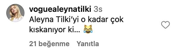 Aleyna Tilki hayranları ise dört yapraklı açıklamalarından sonra Yener'in Tilki'yi kıskandığını iddia etti.