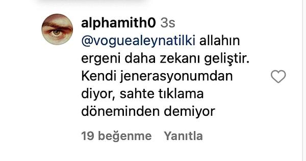 Yener'in hayranları ise bu yoruma katılmadı ve Aleyna Tilki'nin sahte tıklanma dönemine ait olduğunu iddia etti.