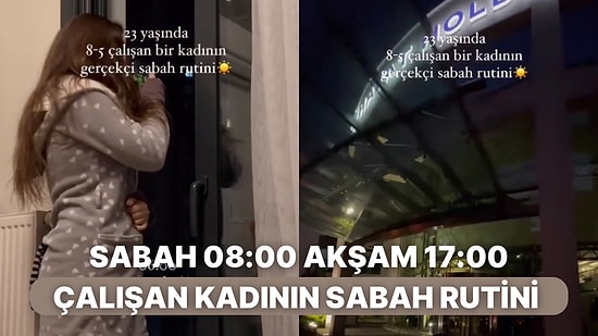 Kış Saati Uygulaması Kaldırıldığı İçin Gün Aymadan İşe Gitmek Zorunda Olan Kadının Sabah Rutini