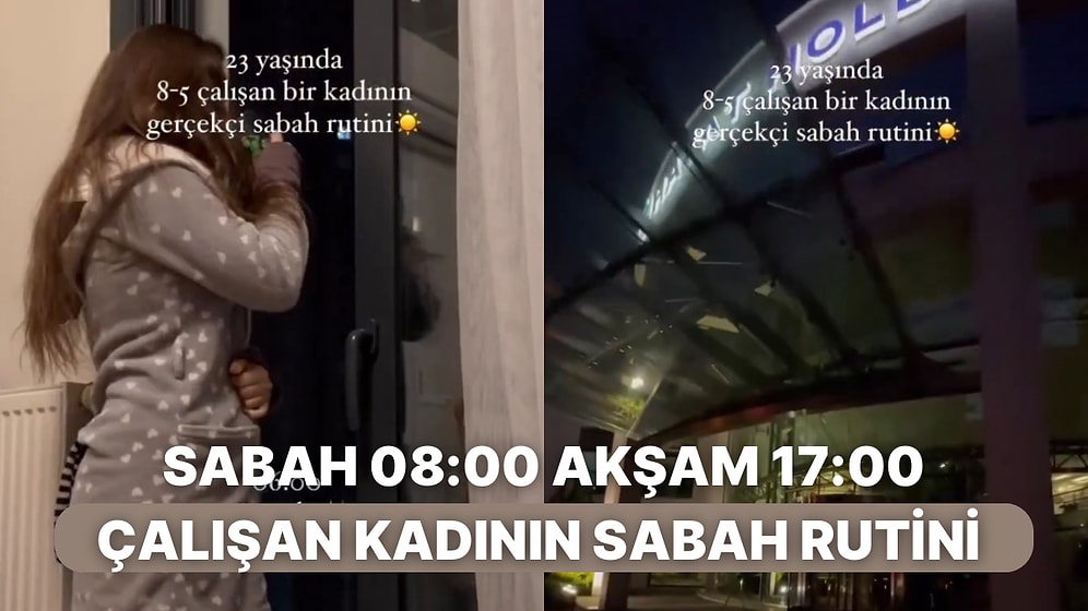 Kış Saati Uygulaması Kaldırıldığı İçin Gün Aymadan İşe Gitmek Zorunda Olan Kadının Sabah Rutini