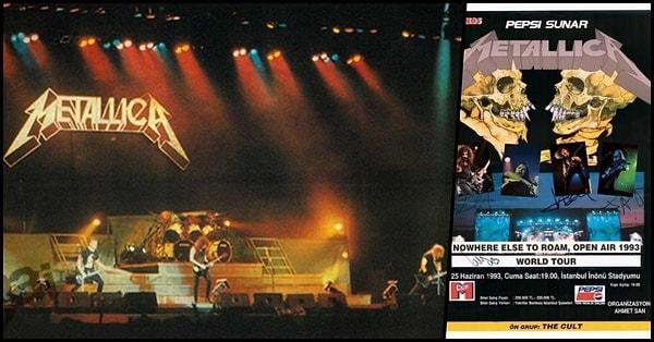 Ya da metalcilerin büyük aşklarından biri olan Metallica, dünya turnesi kapsamında İstanbul'a yine Ahmet San sayesinde gelebilmişti. Ali Sami Yen stadyumundaki bu konseri 48 bin kişi izledi.