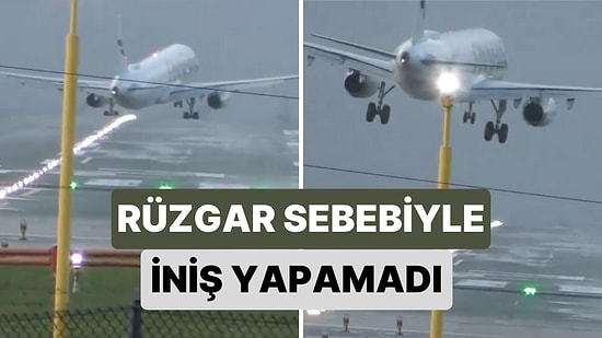 İngiltere'nin Manchester Havaalanı'nda Bir Uçak Rüzgar Sebebiyle İniş Yapamadı