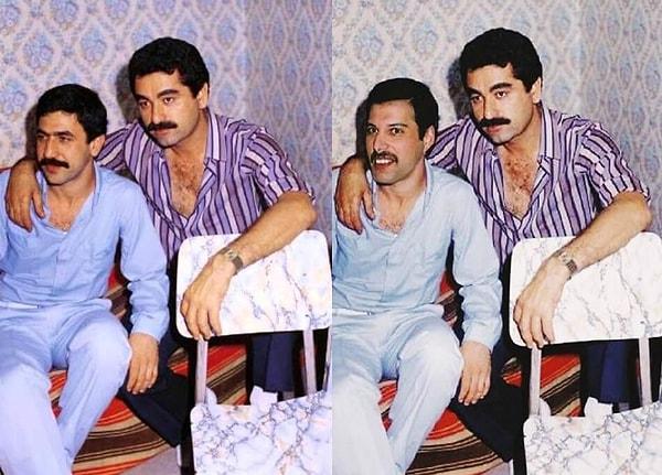 Hatta ve hatta, İbrahim Tatlıses'in Freddie Mercury ile Afyon konseri öncesi kuliste çekilmiş bir fotoğrafı bile ortaya çıktı, tabii yerseniz. Halbuki fotoğrafın orijinalinde Burhan Bayar ve İbrahim Tatlıses vardı.