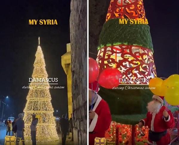 Sosyal medyada paylaşılan bir görüntünün de Suriye'de yapılan yılbaşı hazırlıklarını gösterdiği iddia edildi.