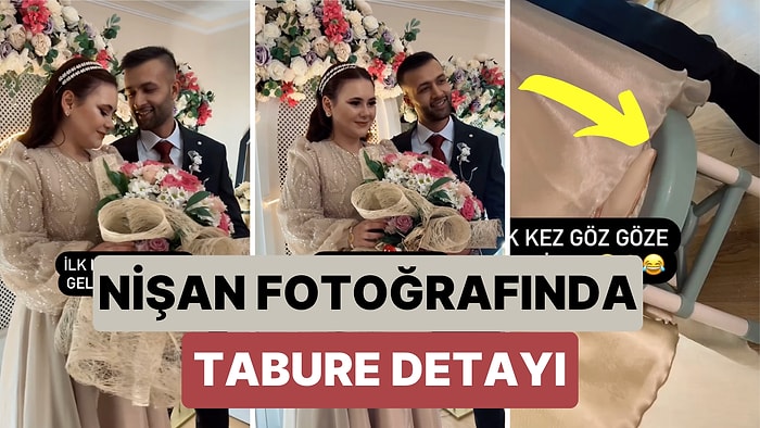 Nişan Fotoğraflarının Çekimi Sırasında Gelinin Boyunu Uzatmak İçin Kullanılan Detay Gülümsetti