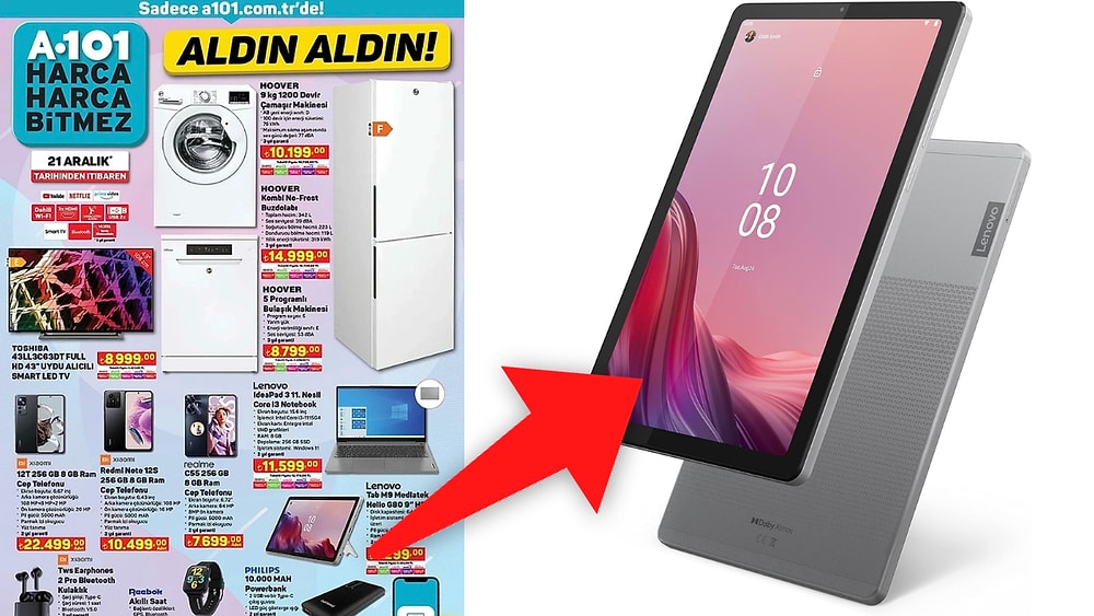 A101'de Satışa Sunulan Lenovo Tablet Tab M9 Modeli Alınır mı? Özellikleri ve Yorumları