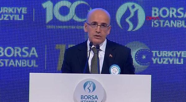 Bakan Mehmet Şimşek, Borsa İstanbul'un 150. yıl dönümü programında yaptığı konuşmada, "Borsa bir oyun alanı değildir" ifadelerini kullandı.