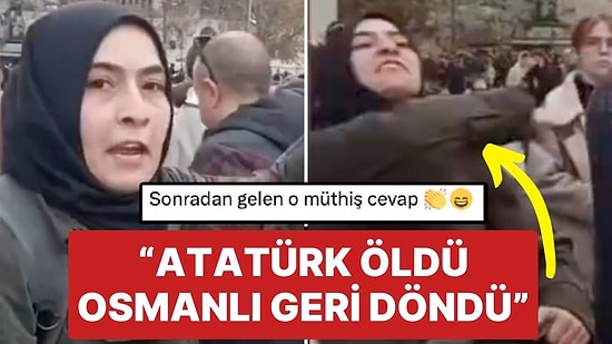 Eminönü’nde “Atatürk Öldü, Osmanlı Geri Döndü” Diyerek Bağıran Kadına Tepki