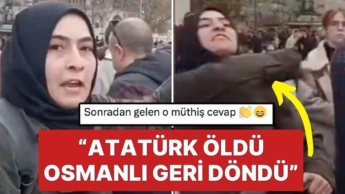 Eminönü’nde “Atatürk Öldü, Osmanlı Geri Döndü” Diyerek Bağıran Kadına Tepki