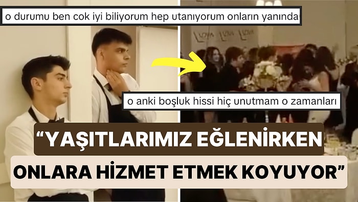 Yaşıtlarının Eğlendiği Partide Garsonluk Yapan Gençlerin Paylaşımı Uzun Uzun Düşündürdü