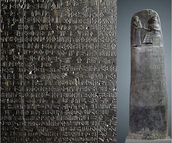 6. En eski, en iyi organize edilmiş ve korunmuş hukuki metin olan Hammurabi Kanunları, MÖ 1755-1750 yılları arasında yazılan bir Babil hukuk dikili taşıdır. Metinde bazen suçlu tarafın dilinin, ellerinin, göğüslerinin, gözünün veya kulağının kesilmesinin talep edildiği birçok sert cezayı içerir.