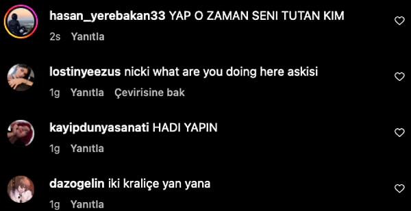 Elbette Nicki Minaj'ın düete açık olduğunu duyanlar da "Neyi bekliyorsunuz?" serzenişinde bulundu. 👇