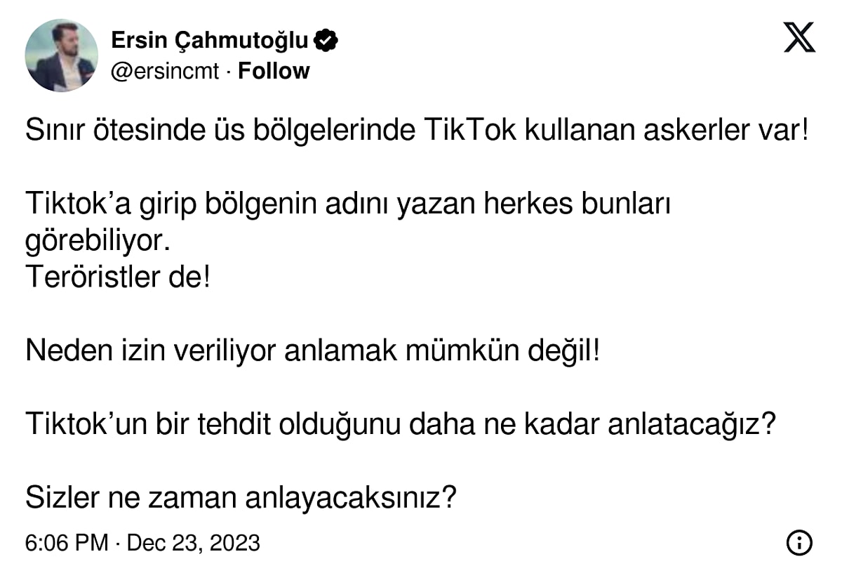 Kritik Yerlerde Görevli Türk Askeri TikTok Yayınları ile Fark Etmeden