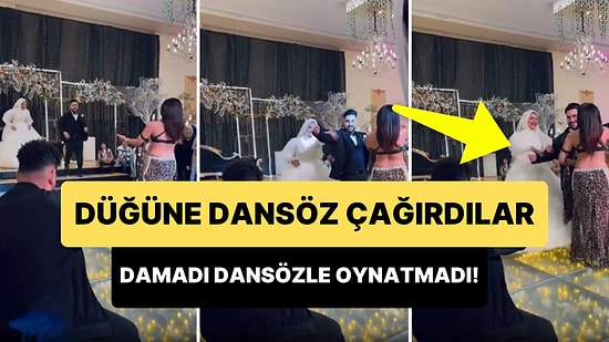 Düğüne Getirilen Dansözle Karşılıklı Oynamak İsteyen Damadı Kolundan Tutarak Engelleyen Gelin