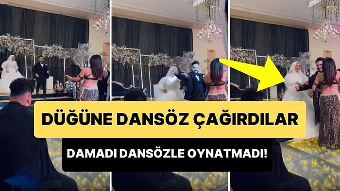 Düğüne Getirilen Dansözle Karşılıklı Oynamak İsteyen Damadı Kolundan Tutarak Engelleyen Gelin