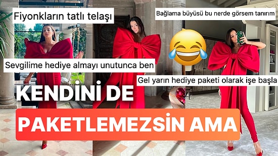 Yılbaşı İçin Kendini Koskocaman Bir Fiyonka Dönüştüren Rachel Araz Gerçeklik Algınızı Sorgulatacak