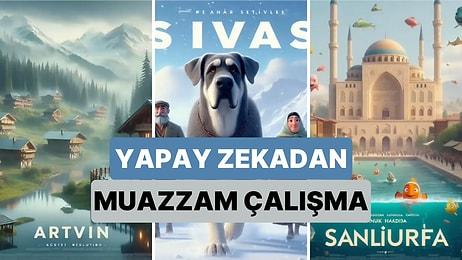 Yapay Zeka ile Türkiye'nin Şehirleri Animasyon Film Posteri Olarak Tasarlandı ve Ortaya Muazzam Bir İş Çıktı