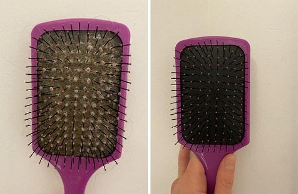 3. Saç fırçanızda biriken her türlü toz, saç ve kepeği temizlemek için tasarlanmış bir saç fırçası temizleme seti.