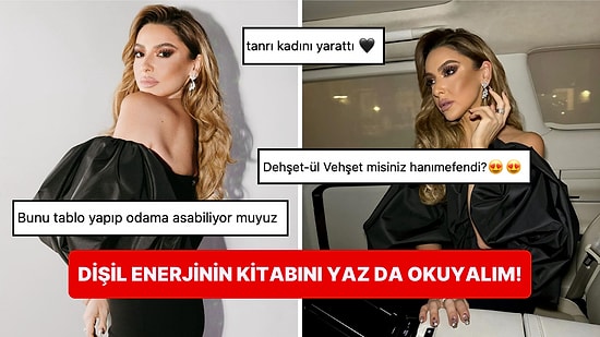 Güzelliği Dillere Destan Hadise'nin Siyahlara Büründüğü Son Pozları "Tablo Gibi Kadın" Dedirtti