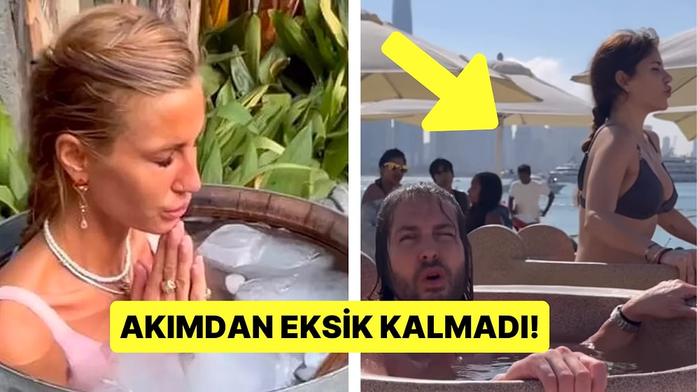 Çağla Şikel'den Sonra Bu Da Moda Oldu: Türkan Şoray'ın Kızı Yağmur Ünal ve Sevgilisi Buz Dolu Fıçıya Girdi!