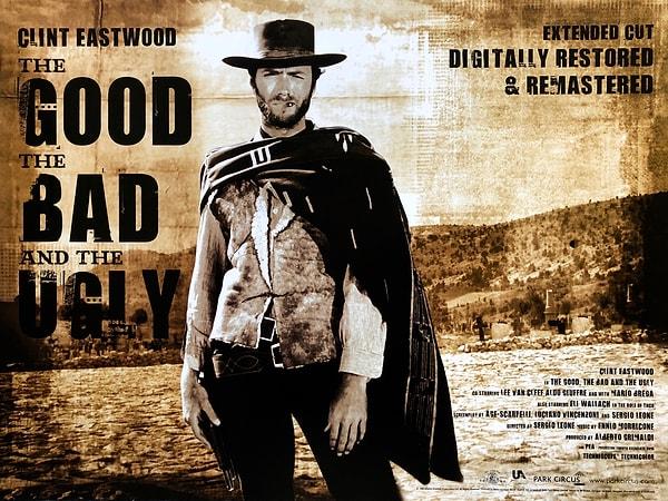 15. Eğer hayatım boyunca sadece bir tane western filmi izleyebilseydim, bu film "The Good, the Bad and the Ugly" (İyi, Kötü ve Çirkin) olurdu. Sergio Leone'nin yönettiği ve 1966 yılında yayınlanan bu film, western türünün en ikonik ve en saygın örneklerinden biridir.