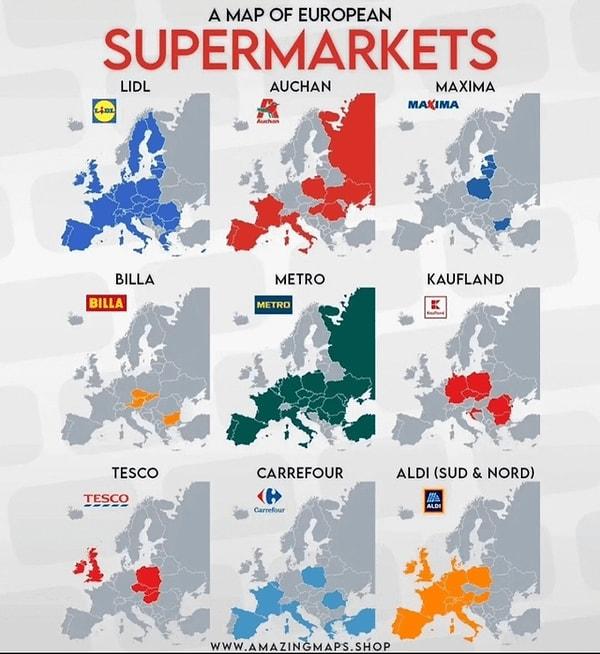 4. Avrupa'nın süper marketleri.
