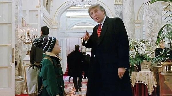 Columbus, 'Evde Tek Başına 2' filminde küçük bir sahnesi olan Donald Trump'ın filmde rol almak için 'zorbalık yaptığını' söylemişti.