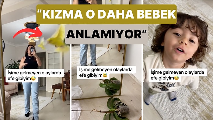 Kuşu Annesinin Çiçeğini Devirince “O Daha Bebek Anlamıyor” Diyerek Kuşunu Savunan Minik Kalbinizi Isıtacak