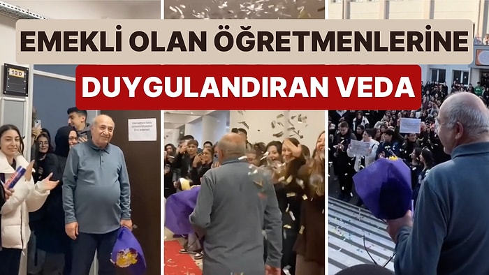 Emekli Olan Öğretmenlerine Unutulmaz Bir Veda Töreni Hazırlayan Öğrencilerin O Anları Sizi de Duygulandıracak